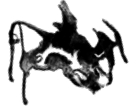 Black and white grunge texture. Abstract halftone background. Vector pattern.のイラスト素材