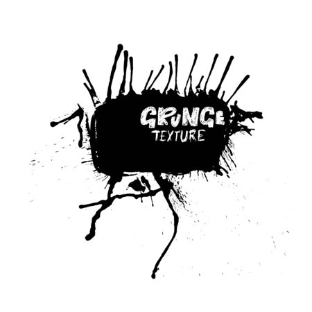 Ink dry brush stroke, grunge hand drawn watercolor texture illustration with space for text.のイラスト素材