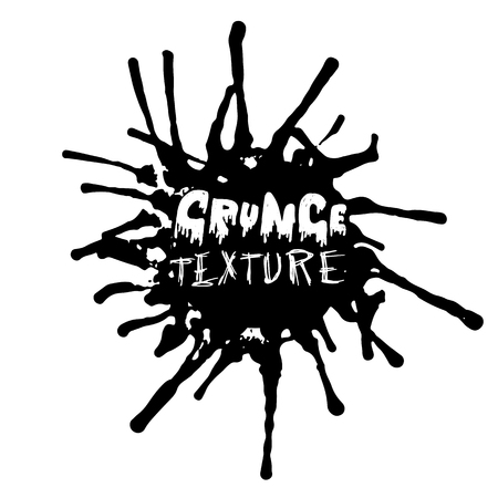 Ink dry brush stroke, grunge hand drawn watercolor texture illustration with space for text.のイラスト素材