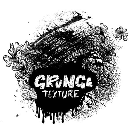 Ink vector brush strokes. Vector illustration. Grunge hand drawn watercolor texture. Space for text.のイラスト素材