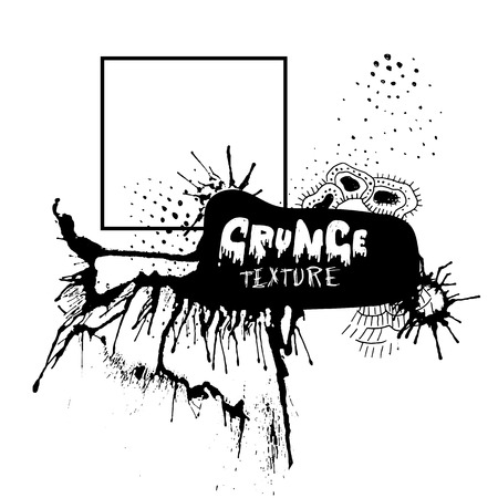 Ink vector brush strokes. Vector illustration. Grunge hand drawn watercolor texture. Space for text.のイラスト素材