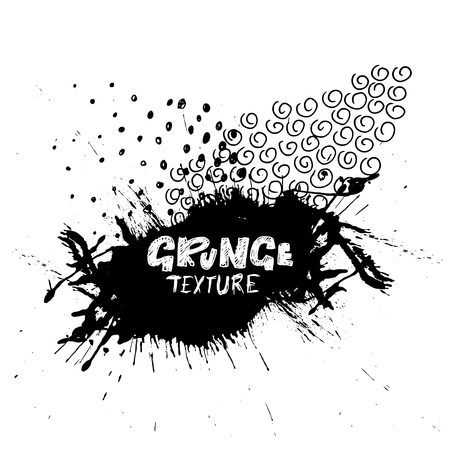 Ink vector brush strokes. Vector illustration. Grunge hand drawn watercolor texture. Space for text.の写真素材