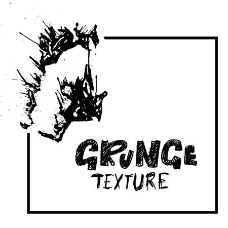 Ink vector brush strokes. Vector illustration. Grunge hand drawn watercolor texture. Space for text.の写真素材