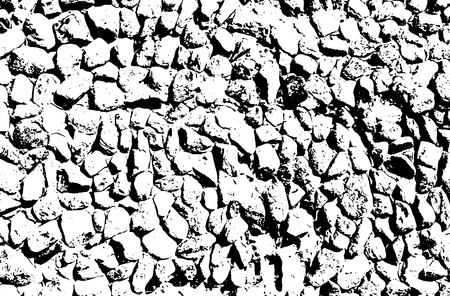 Vector sea stones background. Black and white texture. Vector illustration.のイラスト素材