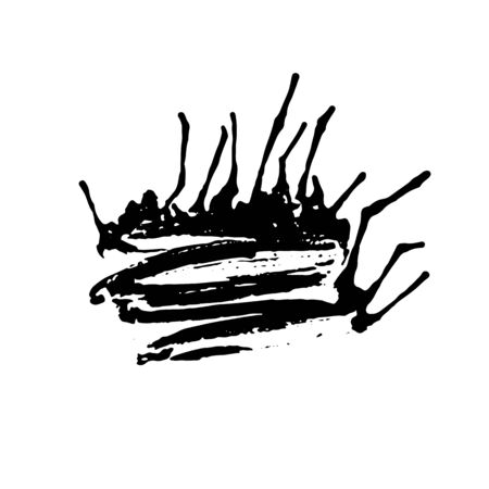 Ink vector brush strokes. Vector illustration. Grunge hand drawn watercolor texture. Space for text.のイラスト素材