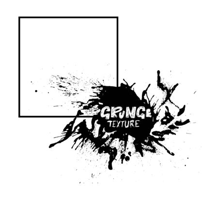 Ink vector brush strokes. Vector illustration. Grunge hand drawn watercolor texture. Space for text.のイラスト素材