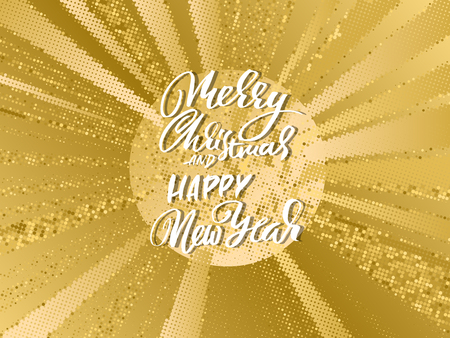 Gold sequins texture. Abstract halftone background. Vector golden pattern of round elements.のイラスト素材