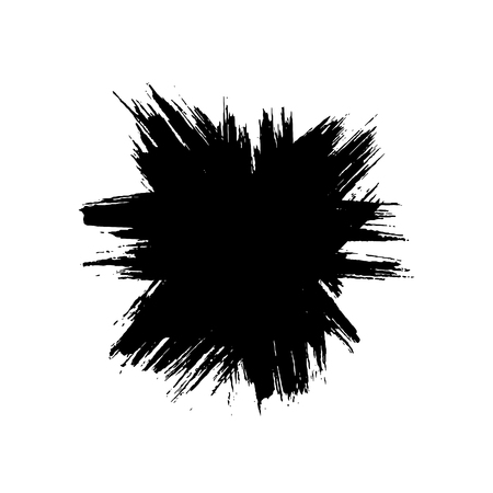 Ink vector dry brush stroke. Vector illustration. Grunge hand drawn watercolor texture. Space for text.のイラスト素材