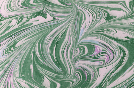 Ink marble texture. Ebru handmade wave background. Kraft paper surface. Unique art illustration. Liquid marbling textureの写真素材