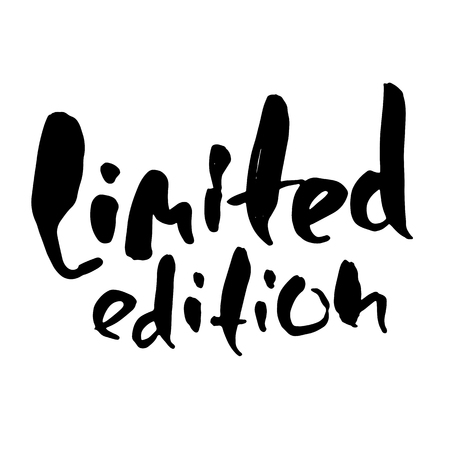 Limited edition, Ink handwritten lettering, Modern dry brush calligraphy, Typography poster design illustration.のイラスト素材