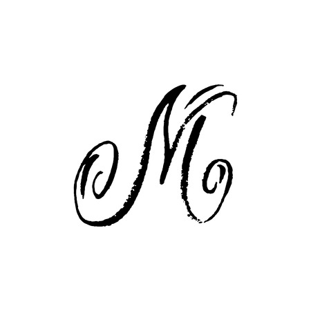 Letter M elegant alphabetのイラスト素材