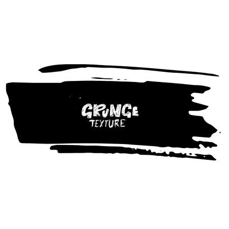 Ink vector dry brush stroke. Vector illustration. Grunge hand drawn watercolor texture. Space for text.のイラスト素材