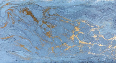 Marble abstract acrylic background. Nature blue marbling artwork texture.