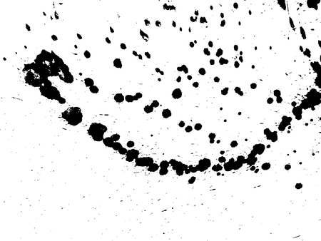 Hand-made grunge texture. Abstract ink drops background. Black and white grunge illustration. Vector watercolor artwork patternのイラスト素材