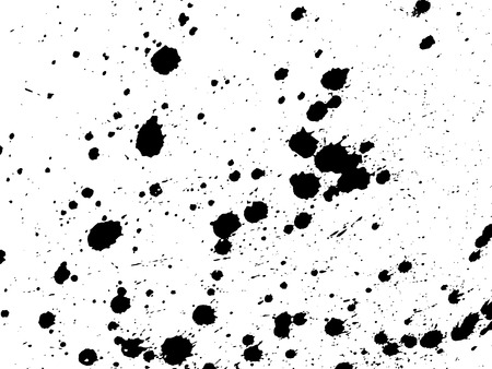 Hand-made grunge texture. Abstract ink drops background. Black and white grunge illustration. Vector watercolor artwork patternのイラスト素材