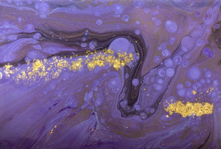 Marble abstract acrylic background. Violet marbling artwork texture. Marbled ripple pattern.の写真素材
