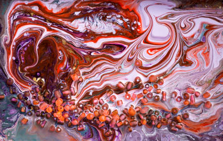 Marble abstract acrylic background. Marbling artwork texture. Agate ripple pattern. Gold powder.