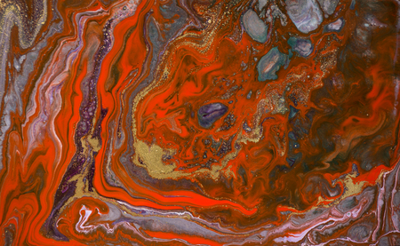 Marble abstract acrylic background. Marbling artwork texture. Agate ripple pattern. Gold powderの写真素材