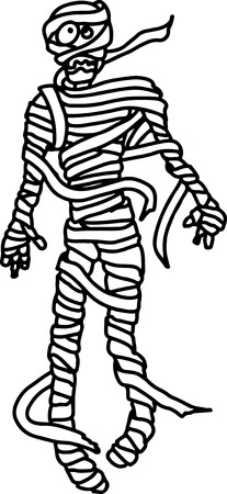 Sketch simple mummy print. Vector illustrationのイラスト素材