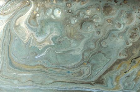 Gold marbling texture design. Blue and golden marble pattern. Fluid artの写真素材