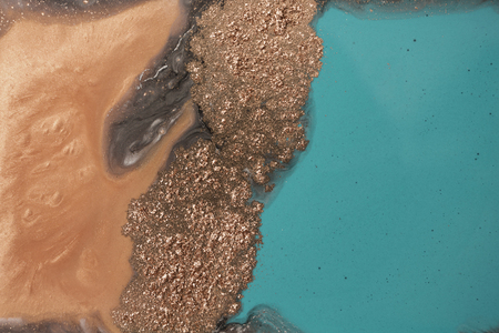 Marble abstract acrylic background. Marbling artwork texture. Agate ripple pattern. Gold powder.の写真素材