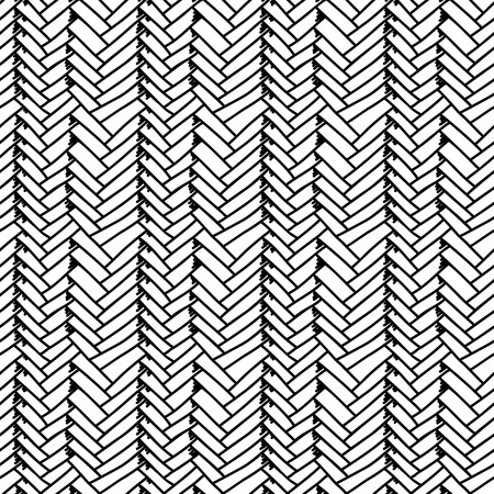 Woven sketch seamless pattern. Braided mat. Vector Illustrationのイラスト素材