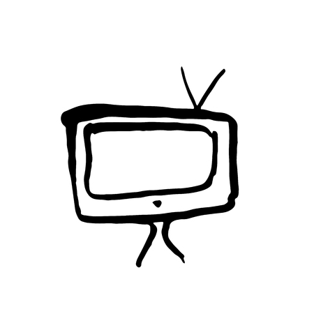 TV grunge icon. Vector illustrationのイラスト素材