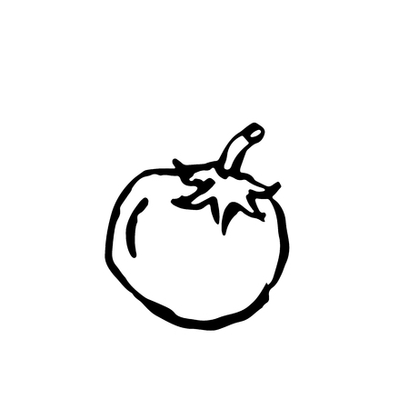 Tomato grunge icon. Vector illustrationのイラスト素材