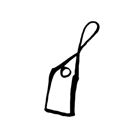 Price tag grunge icon. Vector hand drawn illustrationのイラスト素材