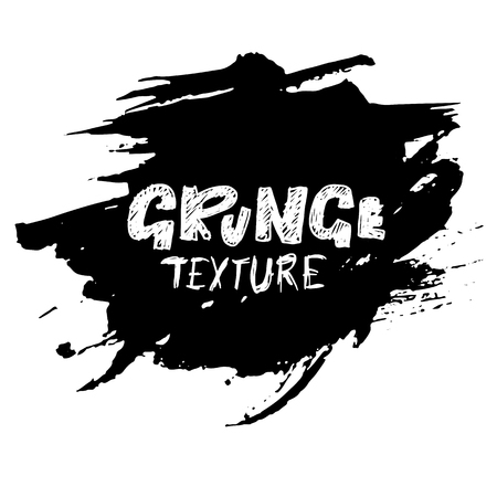 Ink vector dry brush stroke. Vector illustration. Grunge hand drawn watercolor texture. Space for text.のイラスト素材