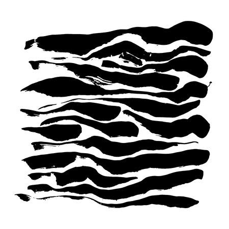 Brush painted wood seamless pattern. Black and white stripes grunge backgroundのイラスト素材