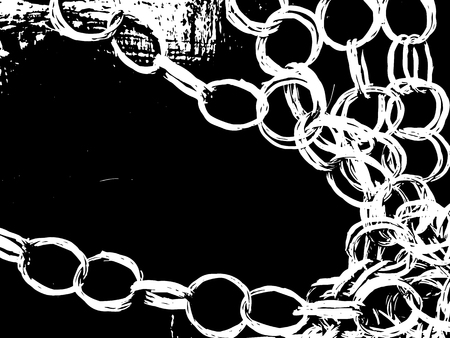 Chain grunge background. Vector illustrationのイラスト素材