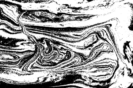 Black and white abstract background. Liquid marble pattern. Monochrome texture. Vector illustrationのイラスト素材