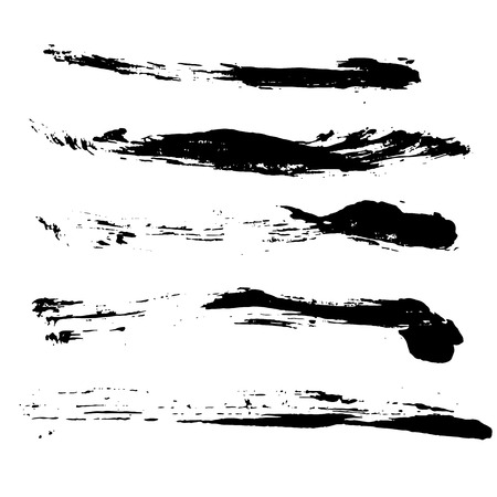 Ink vector brush strokes background. Vector illustration. Grunge textureのイラスト素材