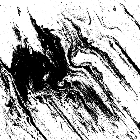 Black and white marbling pattern. Vector monochrome textureのイラスト素材