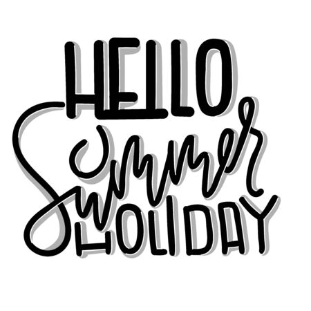 Hello summer holiday. Abstract summer poster. Vector illustration.のイラスト素材