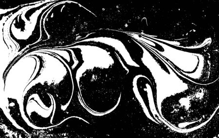 Black and white liquid texture. Abstract vector background.のイラスト素材