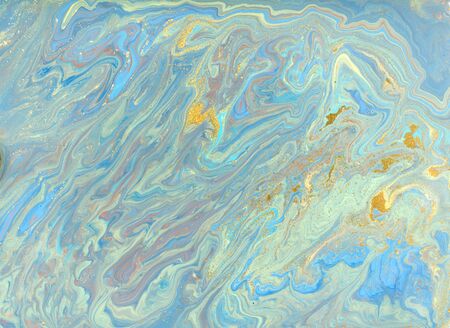 Beautiful unique turquoise acrylic marble backgroundの写真素材