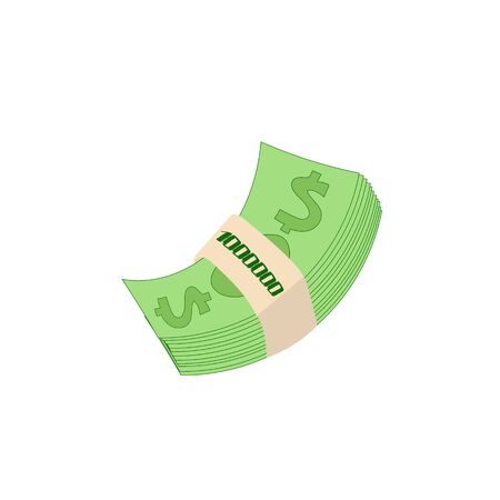 Dollars abstract icon. Pack of cash money. Vector illustration.の写真素材