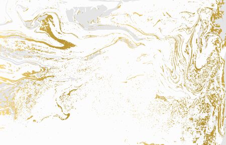 Gray and gold agate ripplle pattern. Pale beautiful marble background.のイラスト素材