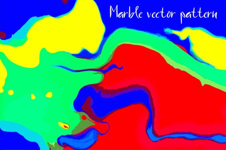 Bright colored marble pattern. Fluorescent liquid background. Artwork abstract vector texture.のイラスト素材