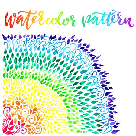 Gradient watercolor floral background. Vector illustration.のイラスト素材