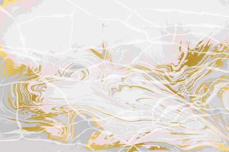 Gray and gold agate ripplle pattern. Light marble background.のイラスト素材