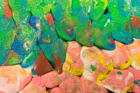 Colorful plasticine scale background. Close up texture