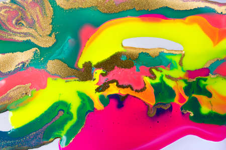 Beautiful vivid marble pattern. Fluorescent bright background.