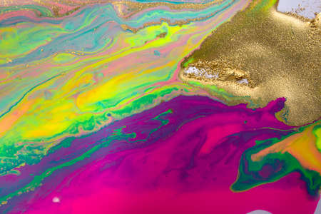 Beautiful vivid marble pattern. Fluorescent bright background.