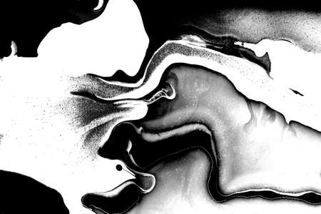 Black and white marbling background. Unique artwork texture. Marble pattern imitation. Stock...