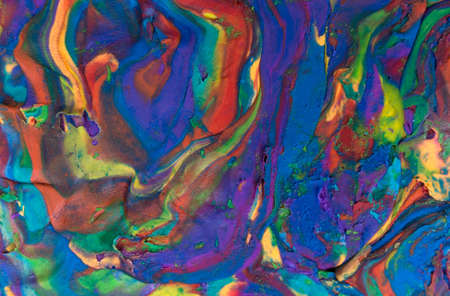 Colorful decorative marble background. Plasticine artwork texture.