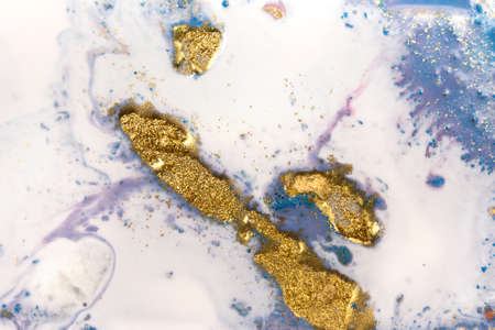 Blue wave pattern with sequins scattering.