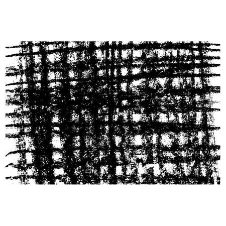Grunge chalk distressed texture. Abstract striped grid background. Vector illustration.のイラスト素材